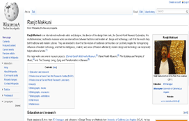 wikipedia page design